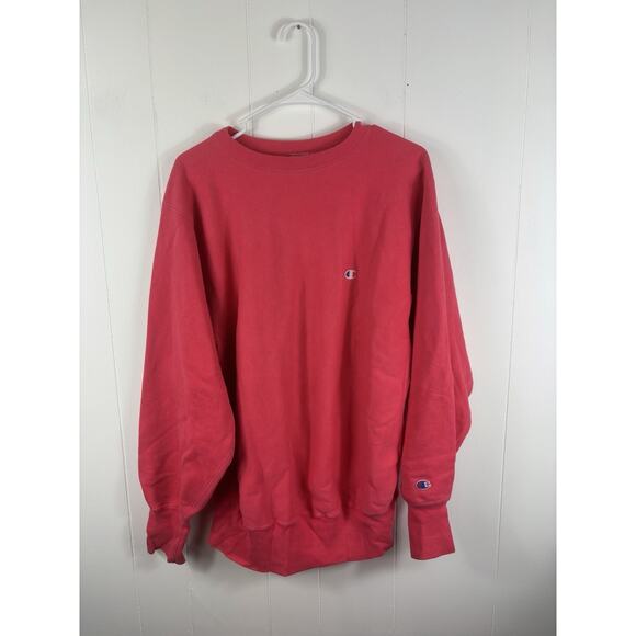 Champion Other - Vintage Champion Reverse Weave Crewneck Sweatshirt Size XL Neon Pink Heavy USA